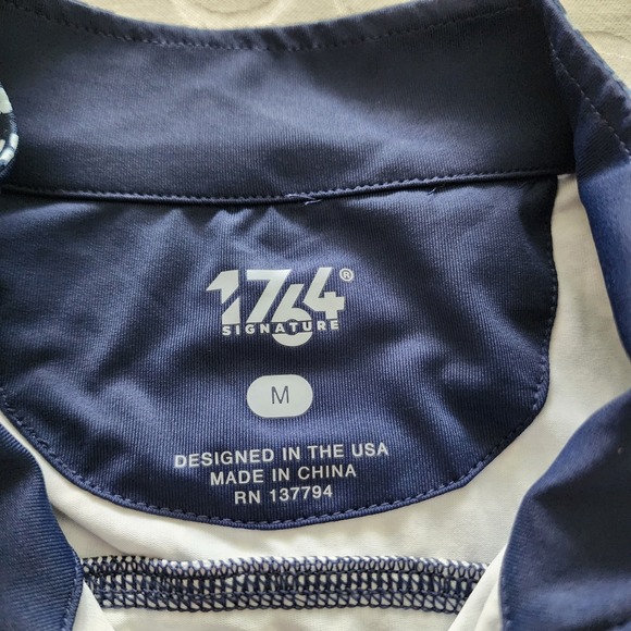 NWT 1764 Signature Sleeveless Floral Polo Top M Blue Tennis Golf Pickleball - Picture 3 of 14